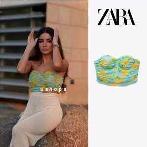 ZARA TULLE CORSET TOP size L